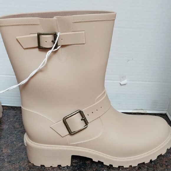 Serra Tan Winter Rain Boots with Rugged Sole...SIZE 8  NEW IN BOX - Picture 6 of 7